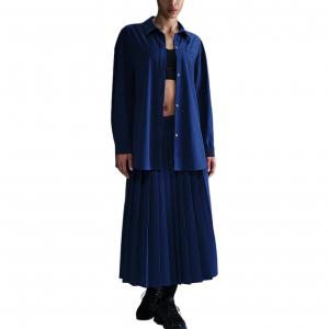 24.7 PerfectStretch женская рубашка Dri FIT оверсайз с длинными рукавами Nike, синий