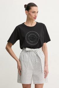 Хлопковая футболка Liu Jo, черный