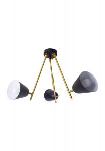 Тройной потолочный светильник Тритон черный Näve Leuchten, черный