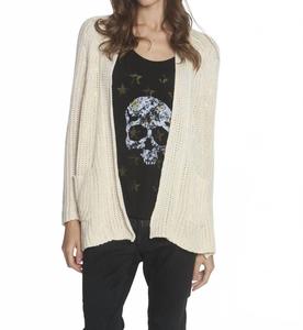 Женский кардиган Dillon с кабельной вязкой в цвете овсянка LABEL+thread