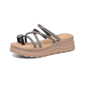 Тапочки-слайды женские, устойчивые к истиранию Golden Silk Rabbit, Black