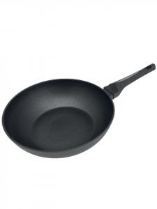 Черная сковорода-вок, подходит для всех типов плит, диаметр 28 см, цвет черный Michelino, 28 см