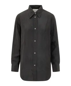 Рубашка оверсайз для стильного образа Studio Nicholson, черный