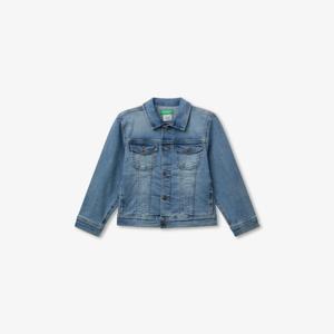 Куртка джинсовая Benetton с накладными карманами, синий