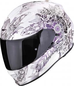 Шлем Scorpion exo-491 dream full-face, White/Purple