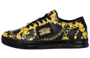 Кроссовки VERSACE JEANS Couture Skateboarding Shoes Men Low-top Black, черный