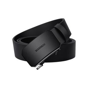 Ремень из спилка кожи унисекс 3,5 см WARRIOR, gentleman черный