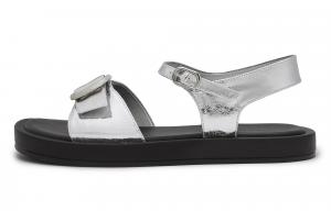 Маленькие Ck One Strap сандалии 2см женские CHARLES&KEITH, серебряный серебряный