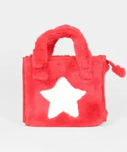 Меховая сумка со звездным узором Archivio, цвет Red(020)