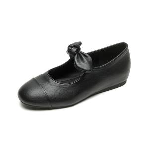 Туфли Мэри Джейн женские QITUMAUL, Black[Heel Height 1Cm]