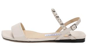 Aadra One Strap Sandals Women's Ecru Jimmy Choo