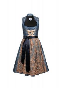 Миди-дирндль из двух частей с воротником-стойкой Эстель EDELNICE, синий