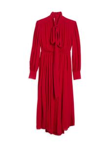 Шелковое платье-рубашка Valentino, красный