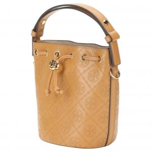 TORY BURCH Сумка-ведро из кожи с монограммой Т
