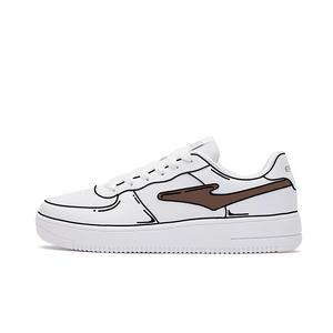 Erke Износостойкие дышащие низкие кроссовки для скейтбординга унисекс белого цвета