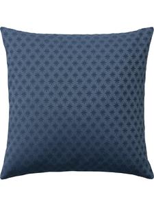 Erwin Müller Жаккардовая наволочка из смесовой хлопковой ткани Denia синего цвета