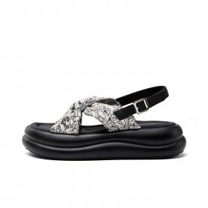 EXULL Q Сандалии с одним ремешком 4,5 см, женские, черные