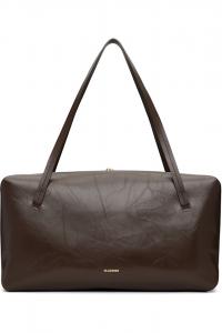 Jil Sander Сумка-Подушка среднего размера цвета бордо с цветками годжи