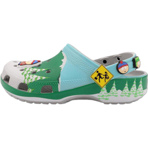 Классические клоги для мужчин Crocs, синий/зеленый color