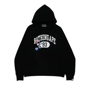 Худи BAPE Badge Motif Loose Fit Pullover 'Black', черный