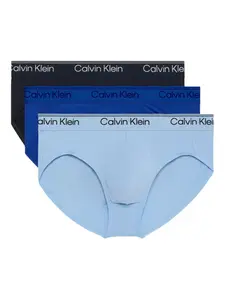 Комплект из трех трусов-брифов с логотипом Calvin Klein Underwear, синий