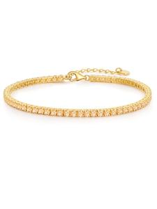 Glanzstücke München Браслет из стерлингового серебра с цирконами в оправе из желтого золота