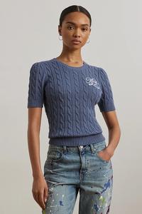 Хлопковый свитер Lauren Ralph Lauren, темно-синий