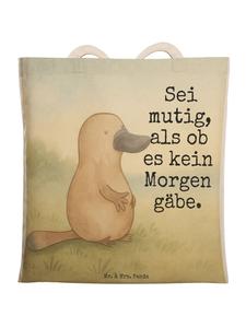 Mr. & Mrs. Panda Сумка с изображением утконоса и надписью белого цвета