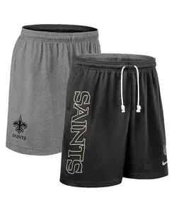 Мужские черные реверсивные шорты New Orleans Saints для тренировок Nike