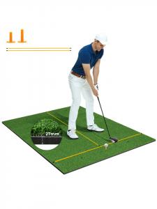 COSTWAY Тренировочный коврик для гольфа 152х117 см, толщина 27 мм, зеленый