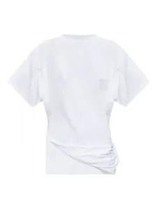 Футболка с драпировкой Sportmax, белый