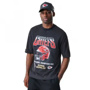 Футболка с коротким рукавом New Era NFL Washed Boxy Kansas City Chiefs, черный