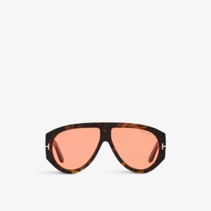 Солнцезащитные очки ft1044 bronson pilot-форма из ацетата Tom Ford, коричневый