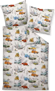 Комплект постельного белья Janine Design Mako-Satin 42090, современное искусство, цвет многоцветный, размер 155x220+80x80 Original Janine