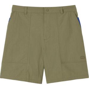 Шорты с вышитым логотипом LACOSTE, оливковый