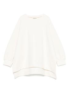 Douuod Kids толстовка с нашивкой-логотипом, белый