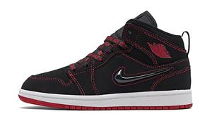 Баскетбольные кроссовки Air 1 Kids PS Mid-top черные/красные Jordan