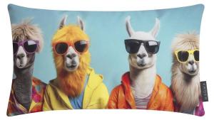 Декоративная подушка Magma-Heimtex Crazy Lama, светло-голубой