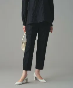 Брюки GISHA из двухцветного жаккарда United Arrows, цвет Navy