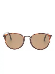 Солнечные очки в круглой оправе Persol, коричневый