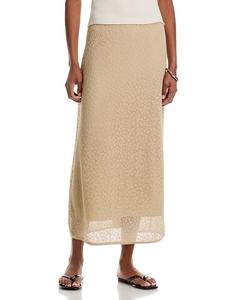 Вязаная кружевная макси-юбка Theory, слоновая кость/кремовый