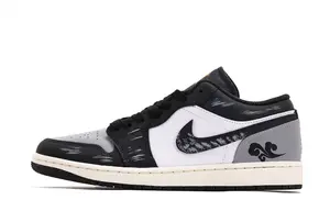 Jordan Air 1 амортизация, износостойкие низкие винтажные баскетбольные кроссовки унисекс black gray