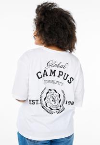 Футболка Zizzi OVERSIZED, Bright Wh W Campus/White