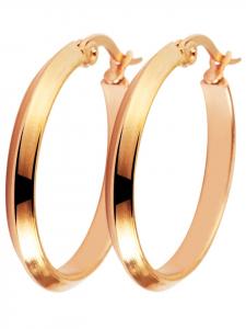 Adeliás Женские серьги - серьги-кольца из нержавеющей стали в золотом исполнении