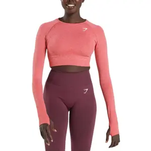 Футболка женская Чили красный глиняный серый камень GYMSHARK