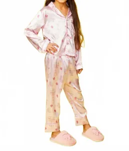 Шелковый комплект для девочек на Хануку, светло-розовый Mini Dreamers