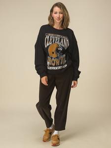 Флисовая толстовка Browns с изображением шлема Junk Food Clothing, black-browns