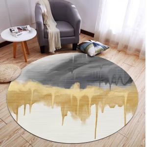 Budis Ковер круглый 180 см для спальни/компьютерного кресла, современный короткий вельвет, металлический, не скользит