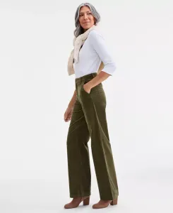 Невысокие брюки мид-райз широкого кроя из вельвета Style & Co, черный