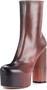 FSJ Прекрасные женские ботильоны на плоской подошве, закрытые, с округлым носком, на массивном высоком каблуке, без застежки, размеры 37-48